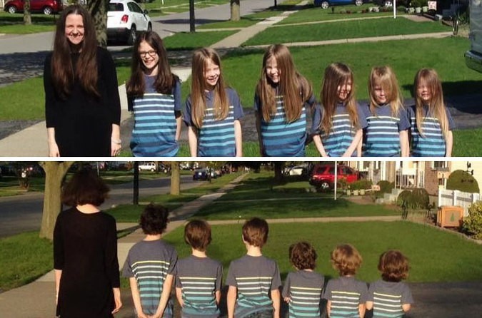 Par viņas 6 dēliem smējās viņu garo matu dēļ, bet, kad bērni tos nogrieza, visi saprata, kāpēc viņi tos bija audzējuši