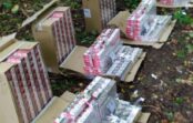 Foto: Betona stabos un vilcienu konstrukcijās VID uziet 256 000 kontrabandas cigarešu